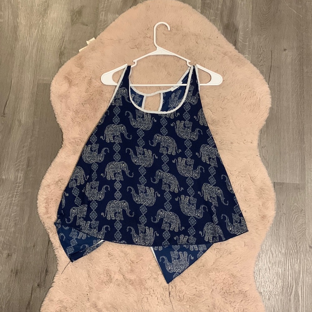 Elephant Print Top